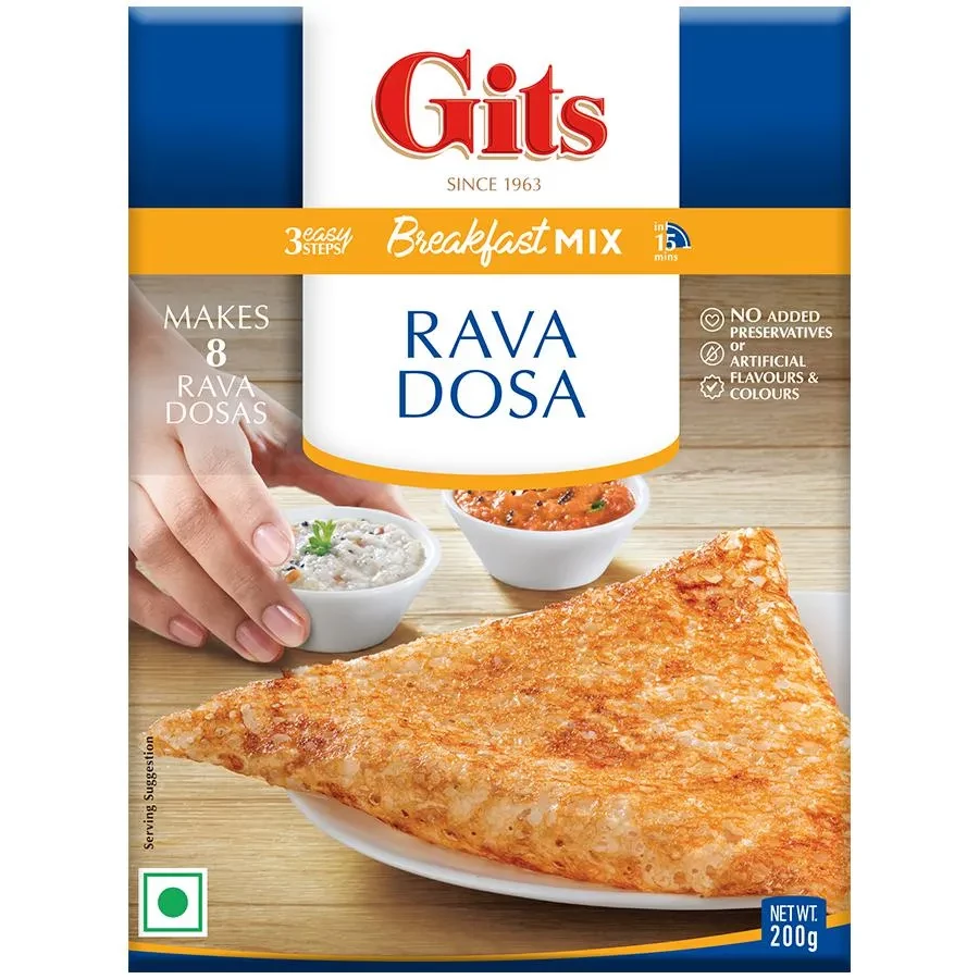 Gits Rava Dosa Breakfast Mix, 200 g Carton-1.webp